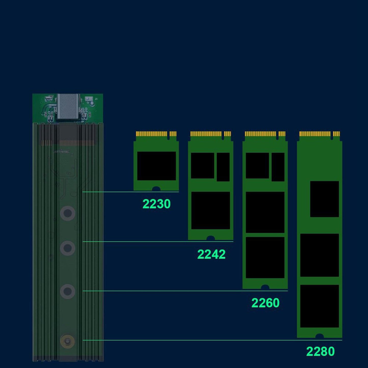 Cooling Heat Sink Heatsink for M.2 SATA 2230 2242 2260 2280 SSD