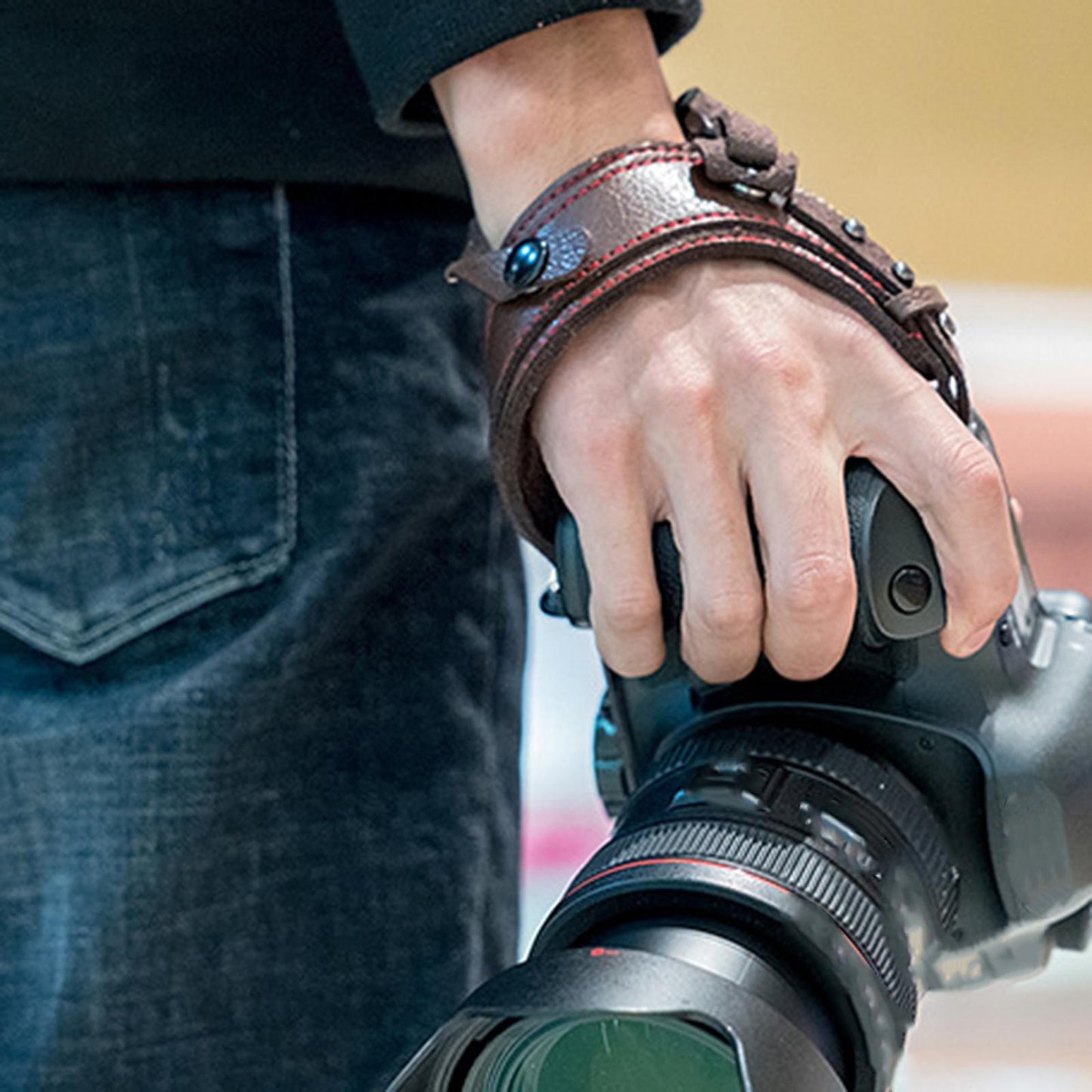 PU Leather Camera Wrist Hand Strap Mirrorless Cameras Wrist Strap One Size Black