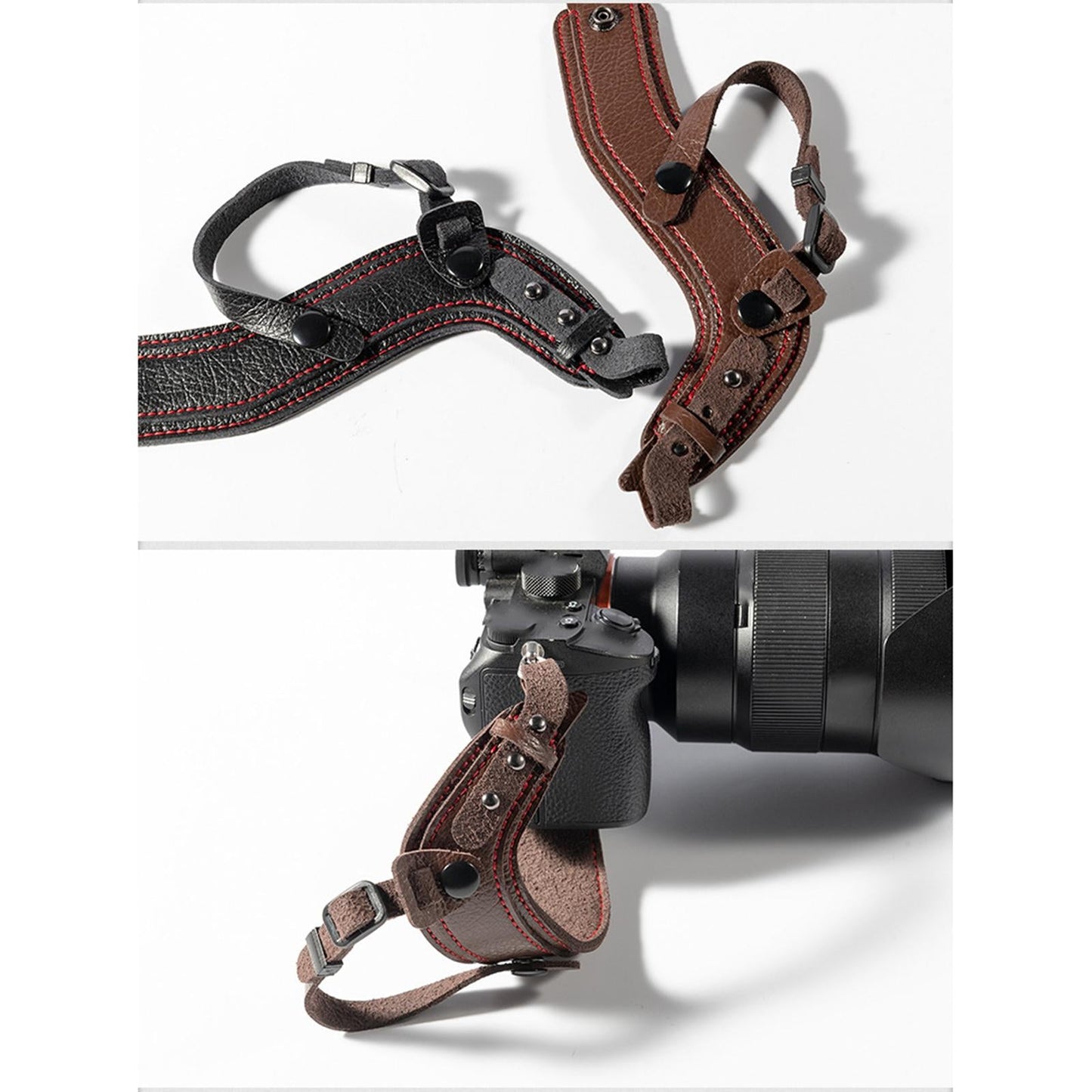 PU Leather Camera Wrist Hand Strap Mirrorless Cameras Wrist Strap One Size Brown