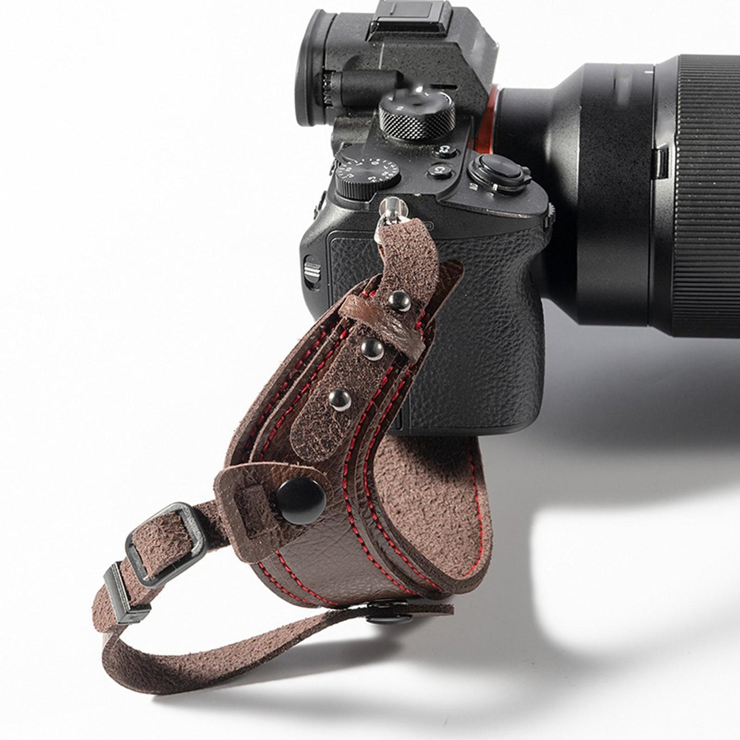 PU Leather Camera Wrist Hand Strap Mirrorless Cameras Wrist Strap One Size Brown