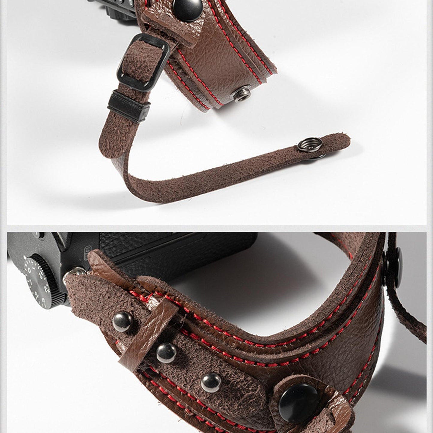 PU Leather Camera Wrist Hand Strap Mirrorless Cameras Wrist Strap One Size Brown