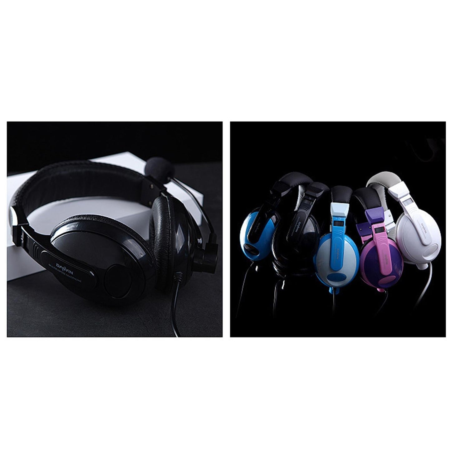 On-Ear Wired 3.5mm Headsets Earphone for Childrens Professional White