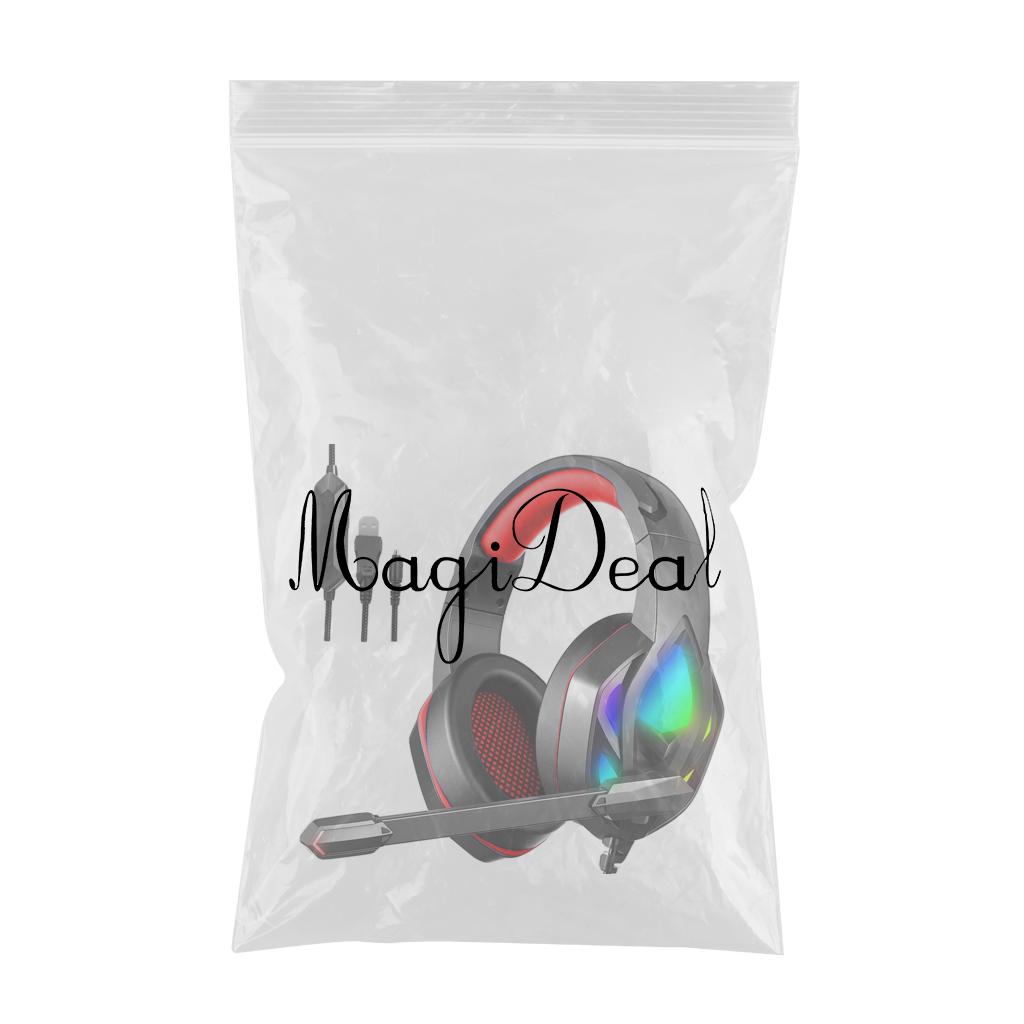 Pro Gaming Headset Stereo Deep Bass 3.5mm for PS4 PS5 Xbox One Switch Adults Red