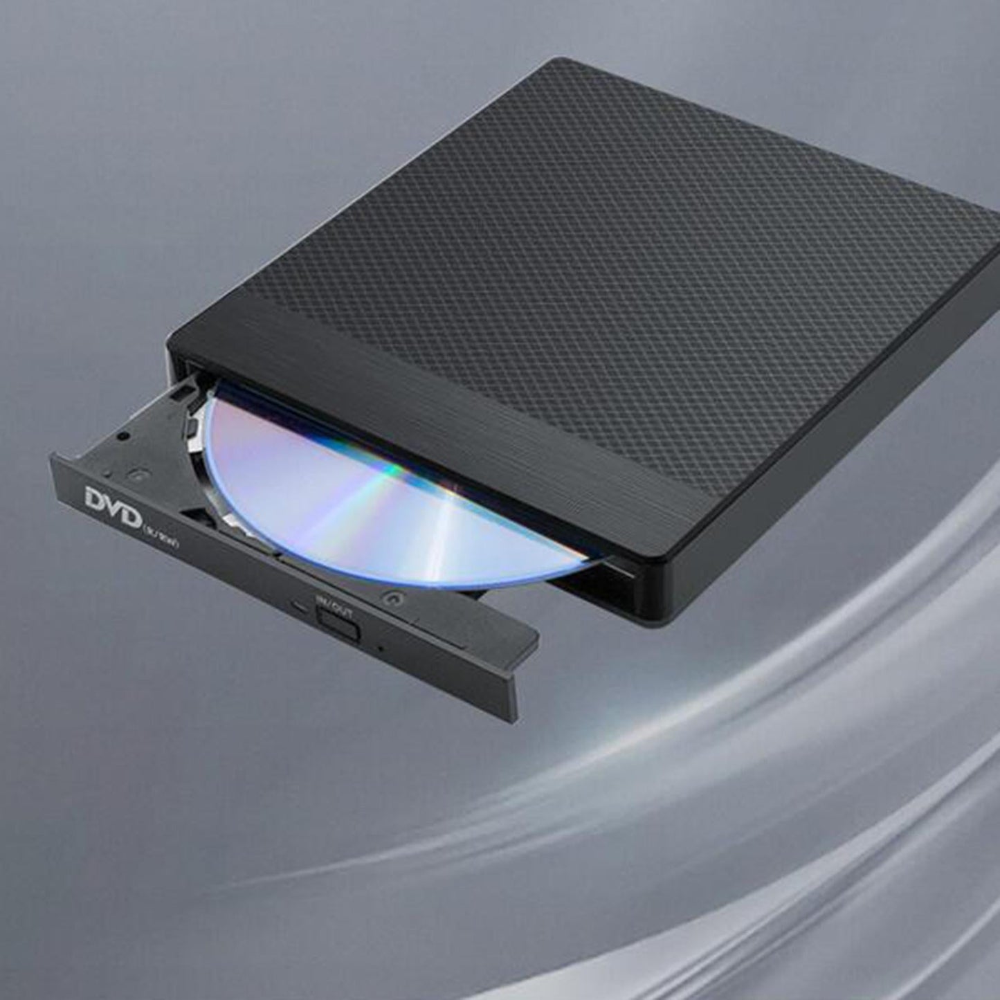 Portable USB Type-C External DVD Drive Player Card Reading DVD-RW Black