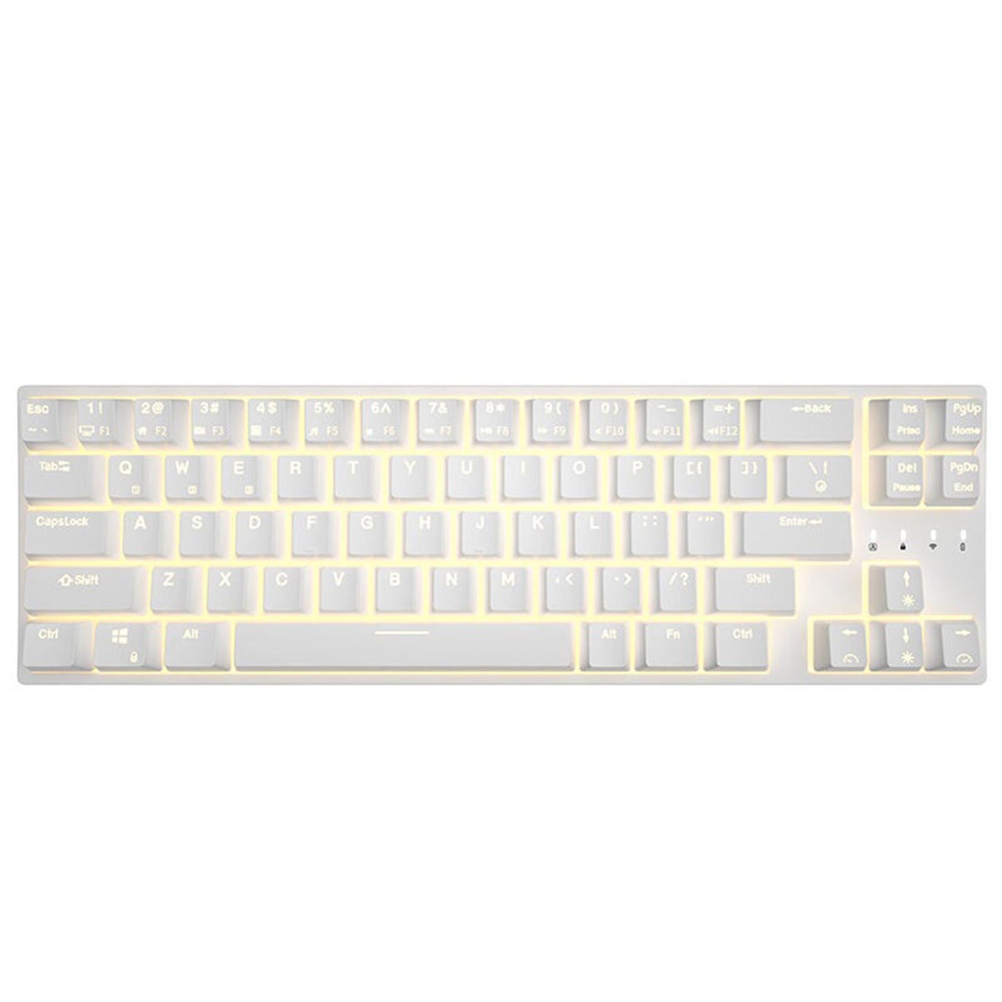 2.4Ghz RK68PLUS 68 Keys Gaming Keyboards for Laptops Home Brown Switch White