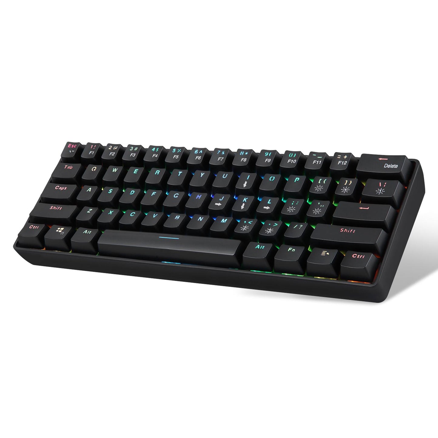 YK600 Mechanical Keyboard RGB Backlight Keyboards for PC Gamer Blue Switch