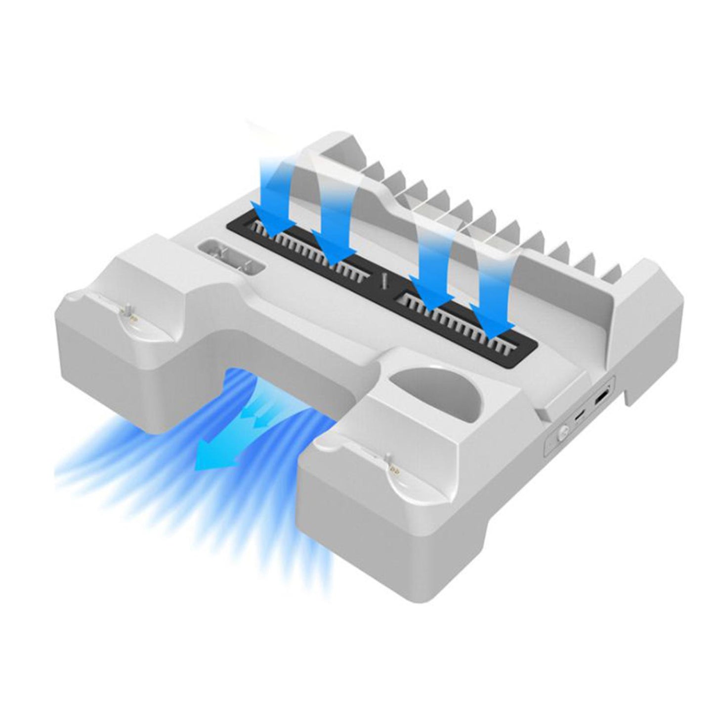 Charging Cooling Fan Base for PS5 Console Game Console Storage Charger White