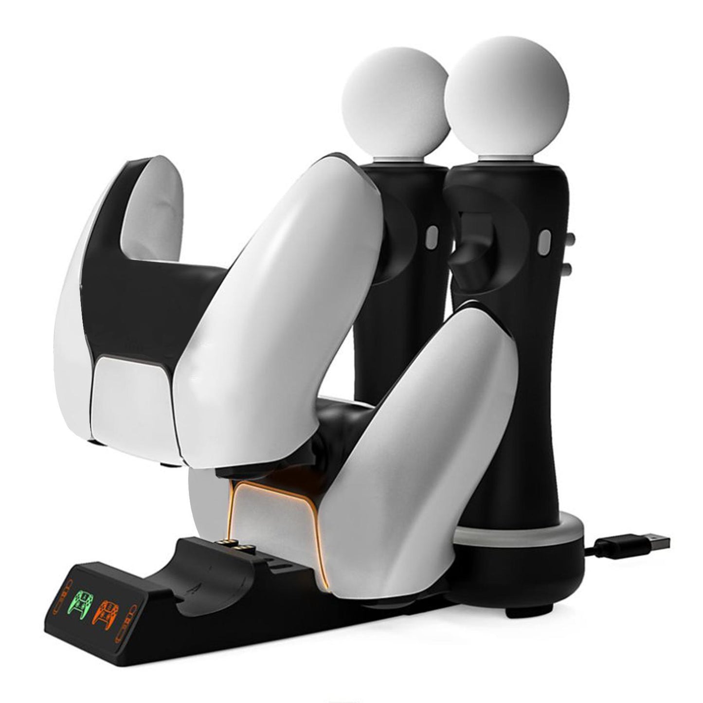 4in1 Charging Dock Charger Stand Station w/ Indicator for PS5/PS Move Motion