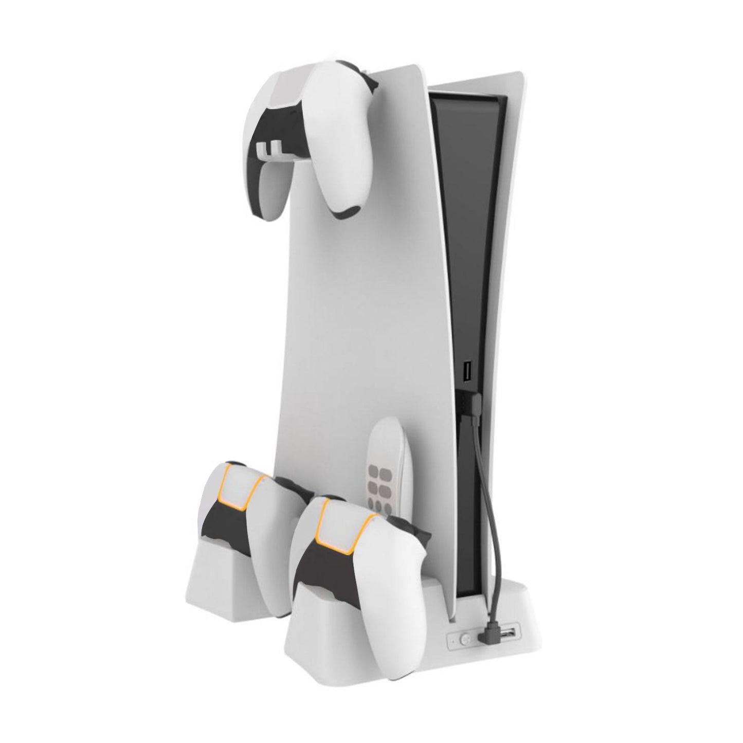 3 in 1 Cooling Stand Charging Dock Station Cooling Fan Base for PS5  White