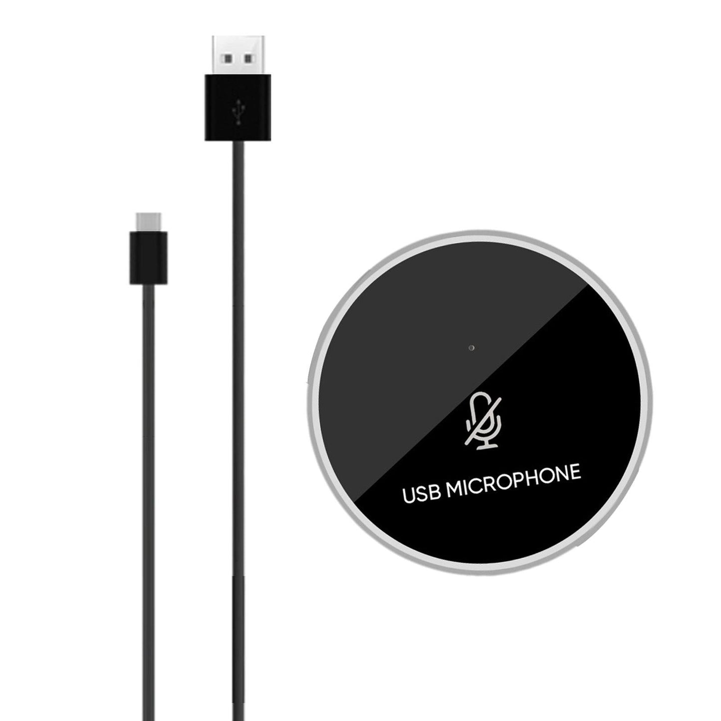 Conference Microphone Mute Plug and Play USB Mic Stereo for Laptop Gaming