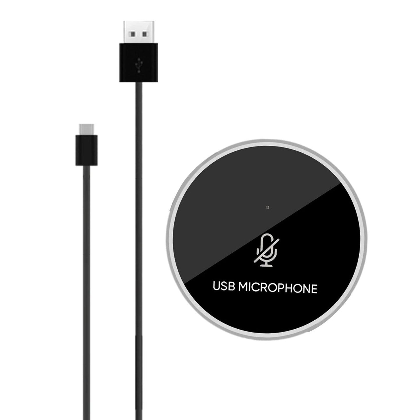 Conference Microphone Mute Plug and Play USB Mic Stereo for Laptop Gaming