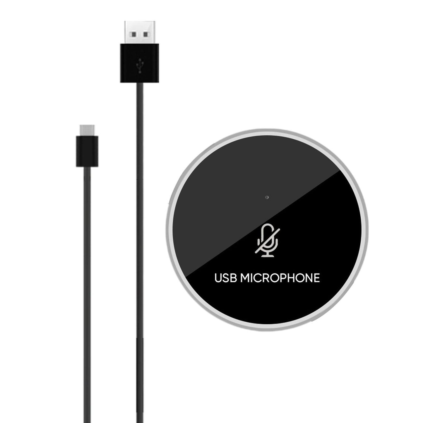 Conference Microphone Mute Plug and Play USB Mic Stereo for Laptop Gaming