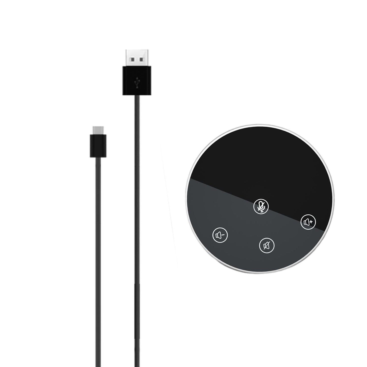 Conference Microphone Unmute Plug and Play Volume Control Stereo for Meeting