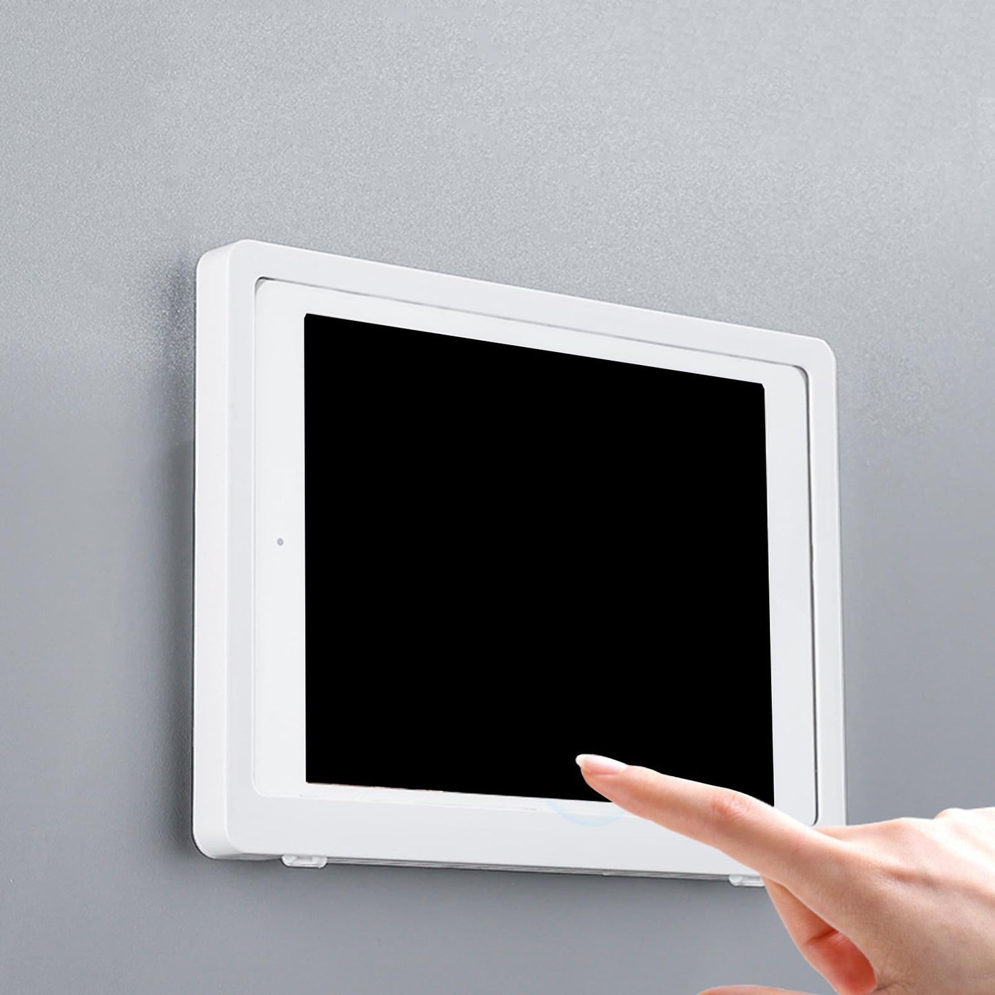 Shower Tablet Holder Waterproof Anti-Fog Phone Case White Non Rotatable