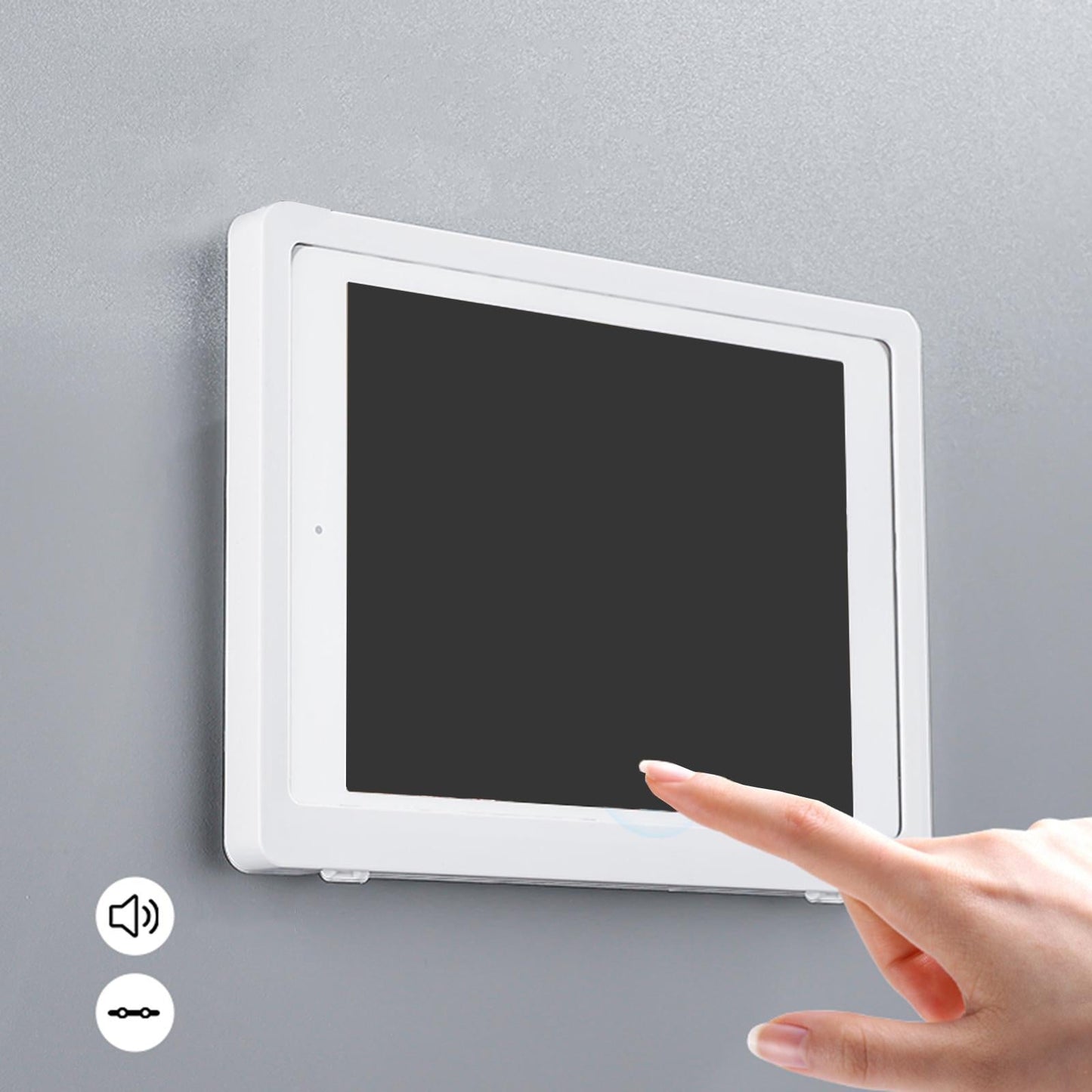 Shower Tablet Holder Waterproof Anti-Fog Phone Case Black Rotatable