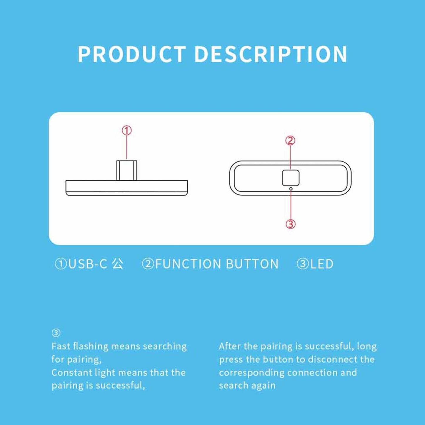 Wireless JL Type-C Bluetooth Adapter 5.0 for PS4PS5 Stereo Transmitter