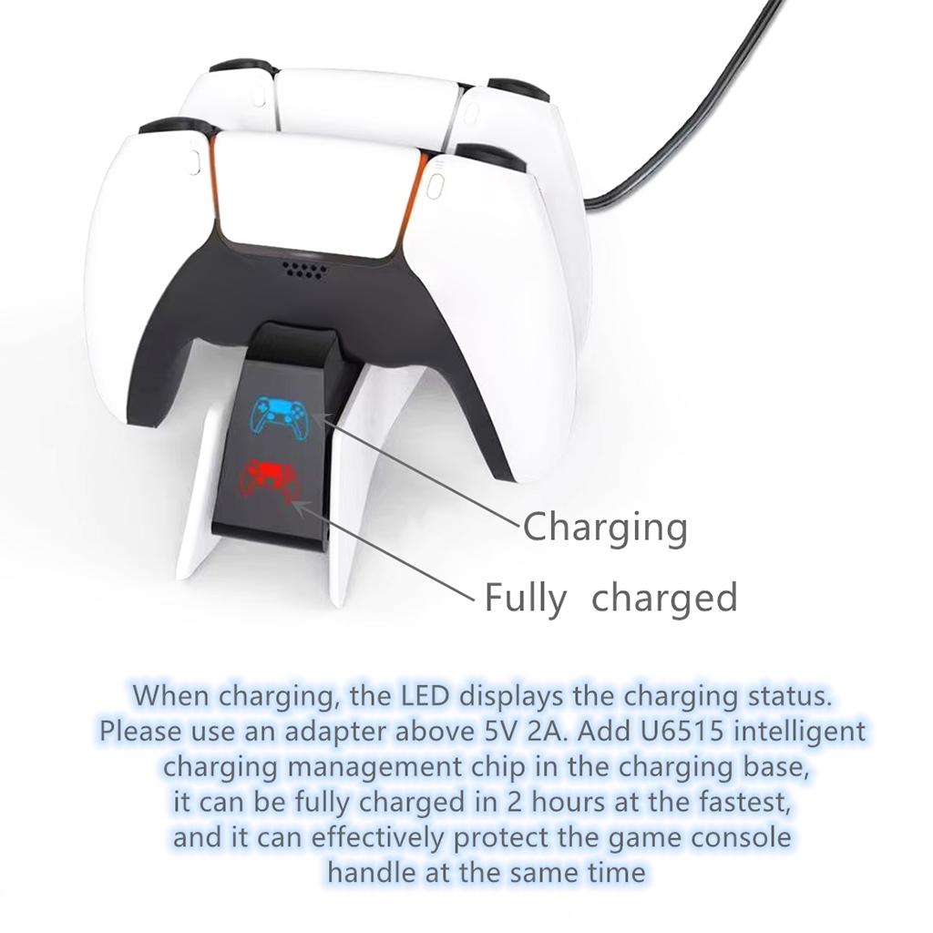 Controller Charger Station Charging Dock USB 5V/2A For PS5 Controllers