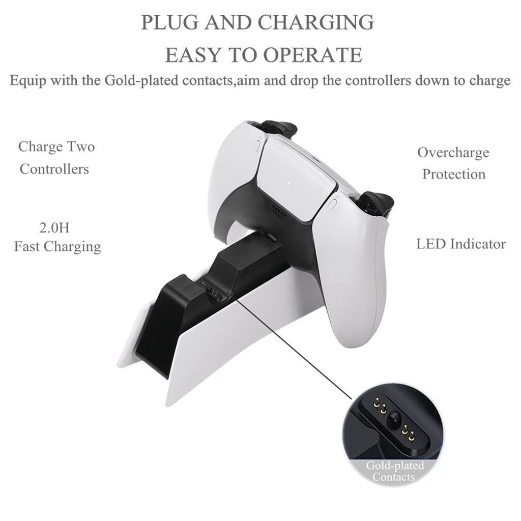 Controller Charger Station Charging Dock USB 5V/2A For PS5 Controllers