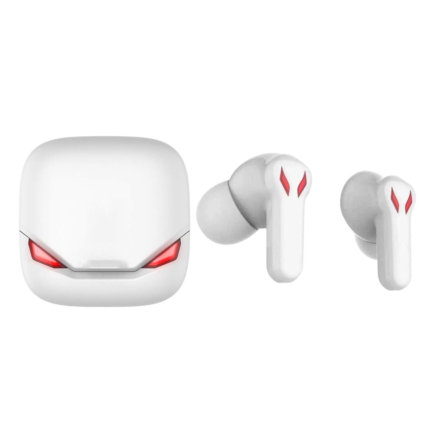 Bluetooth 5.0 Earbuds Waterproof Headset Built-in Microphone for Sports White