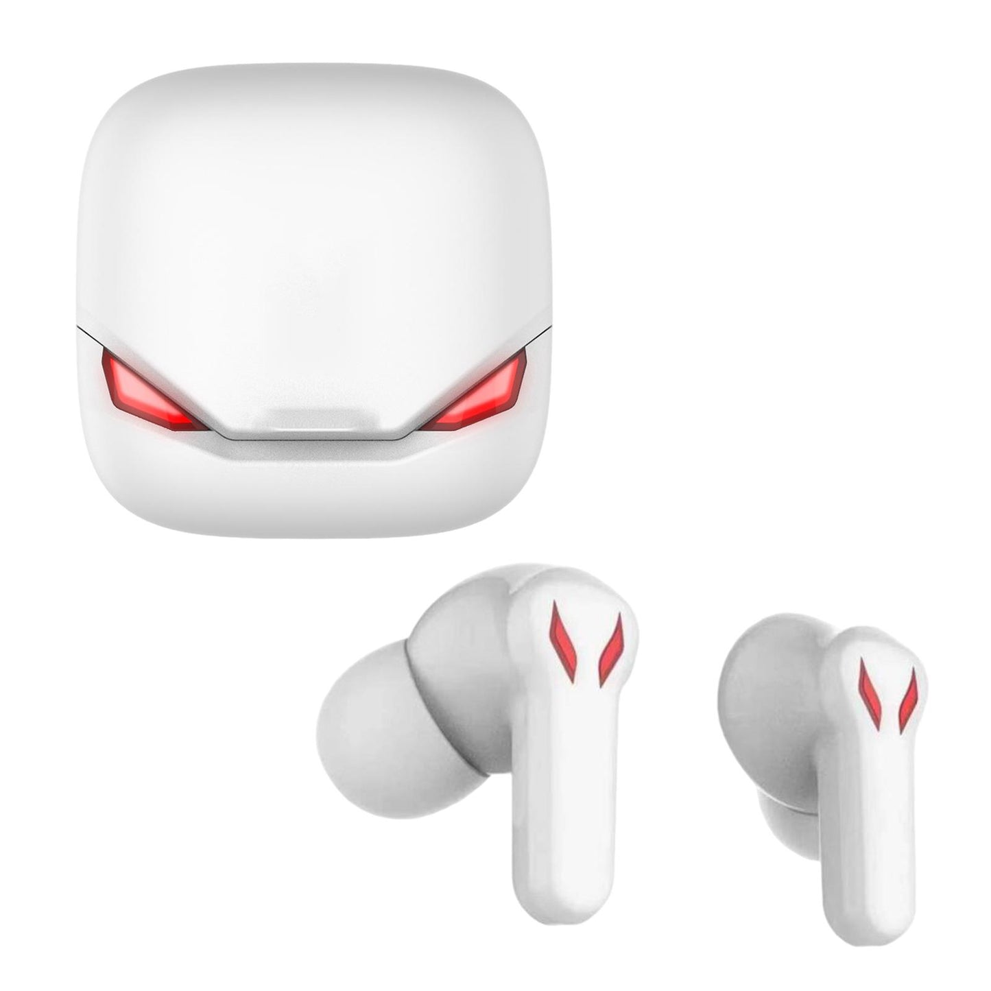 Bluetooth 5.0 Earbuds Waterproof Headset Built-in Microphone for Sports White