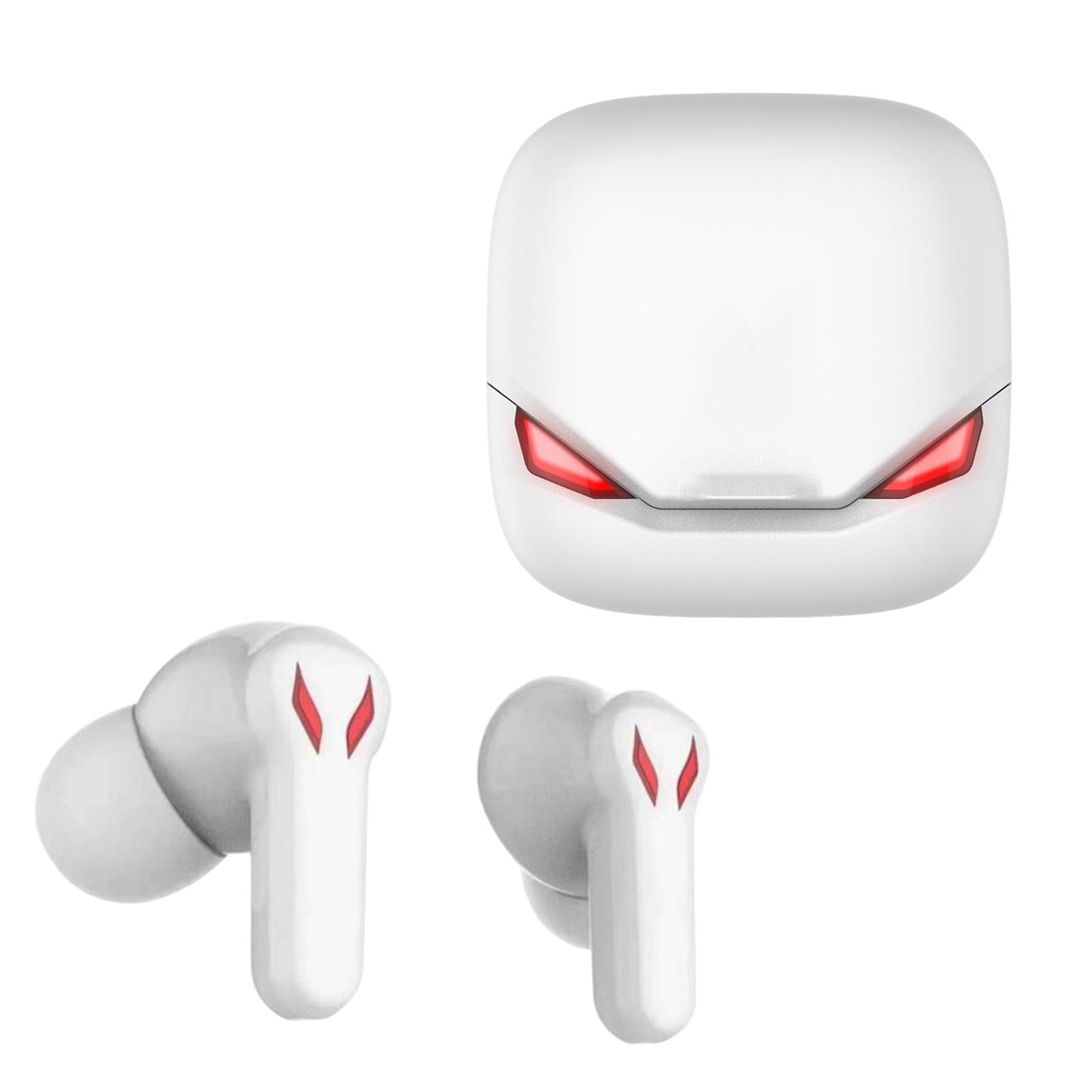 Bluetooth 5.0 Earbuds Waterproof Headset Built-in Microphone for Sports White