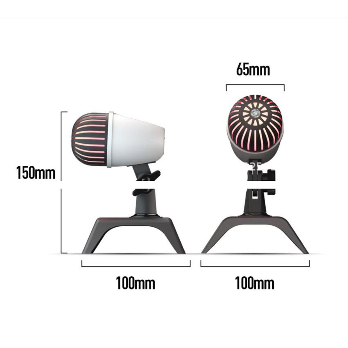 Condenser Microphone USB Mic Desktop Stand Portable 200cm Cable Universal