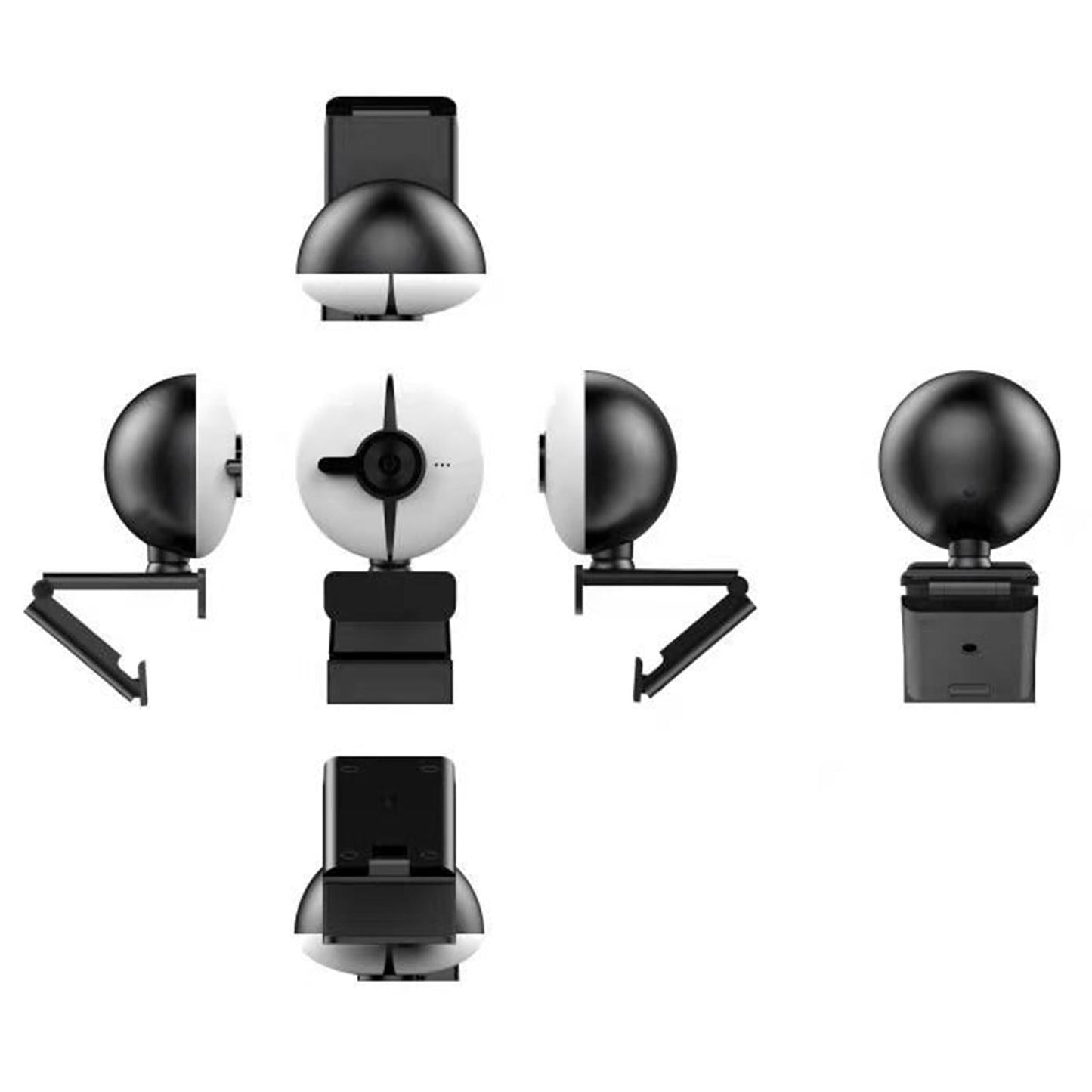 USB Webcam HD 10X Clip-on Computer for PC Conference Plug and Play 2K