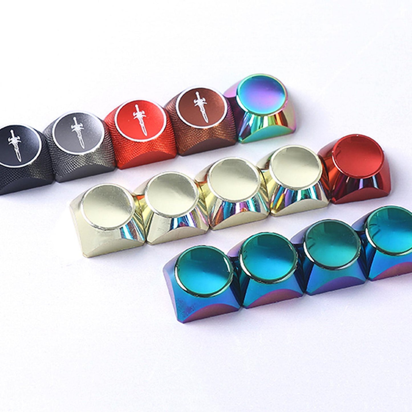 5 Keys Keycaps Set Aluminium Alloy KeyCaps ESC Direction keycap Colours