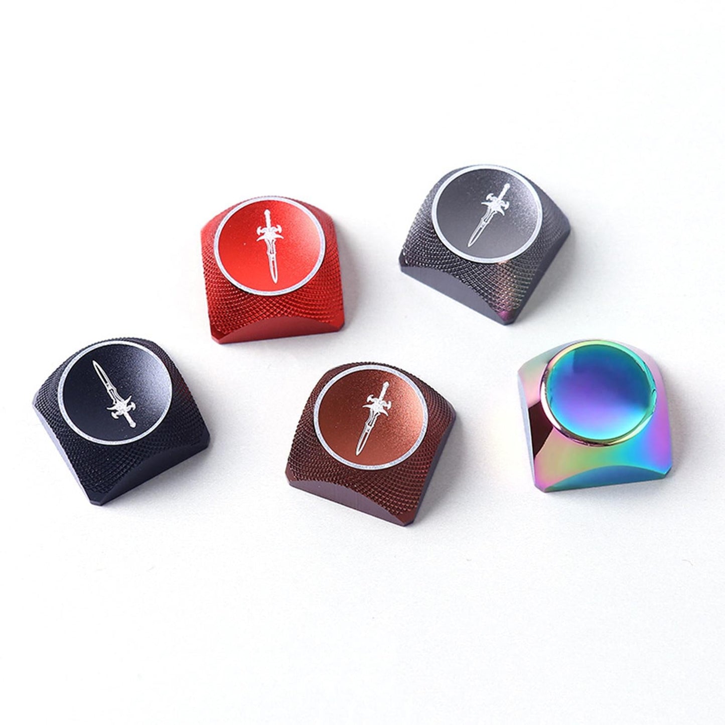 5 Keys Keycaps Set Aluminium Alloy KeyCaps ESC Direction keycap Colours