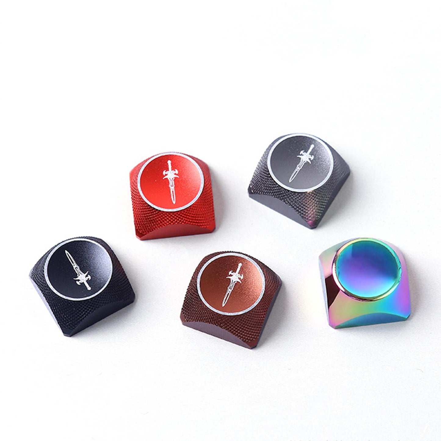 5 Keys Keycaps Set Aluminium Alloy KeyCaps ESC Direction keycap Colours