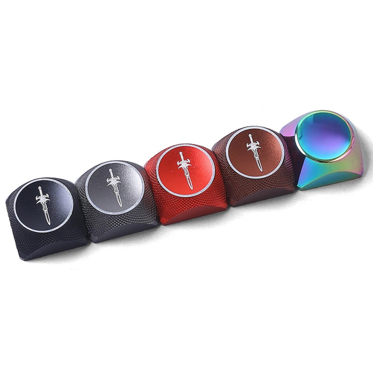 5 Keys Keycaps Set Aluminium Alloy KeyCaps ESC Direction keycap Carving