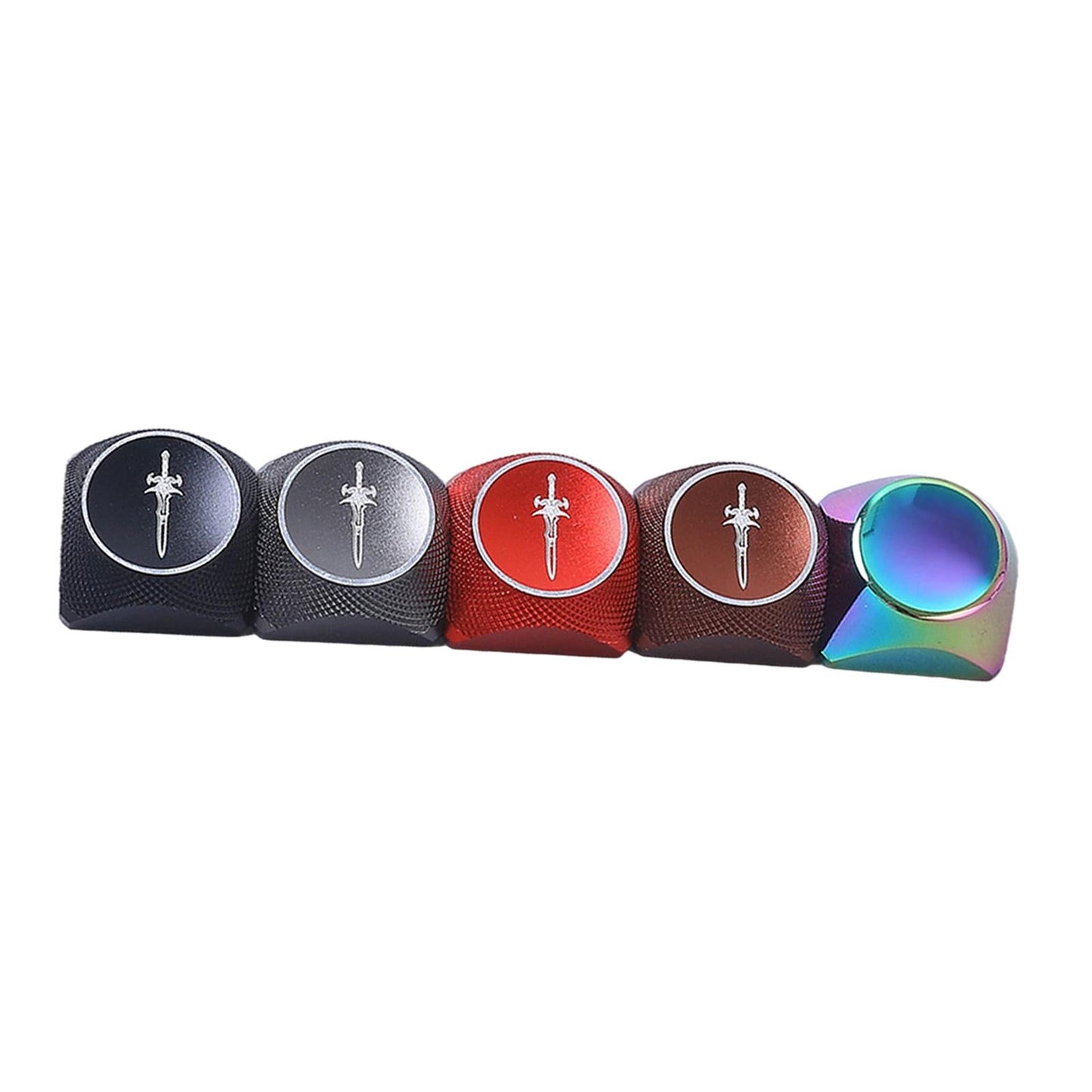 5 Keys Keycaps Set Aluminium Alloy KeyCaps ESC Direction keycap Carving