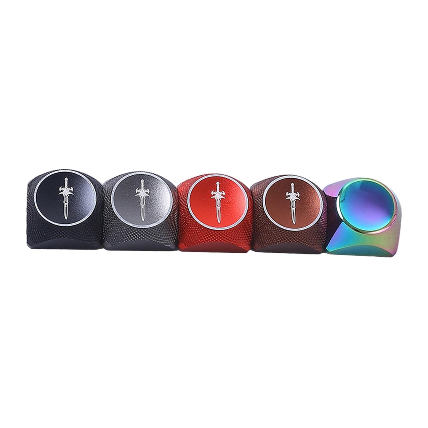 5 Keys Keycaps Set Aluminium Alloy KeyCaps ESC Direction keycap Carving