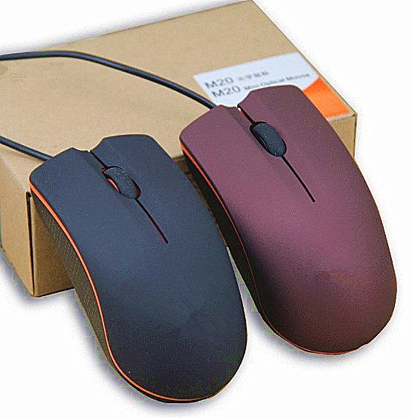 Portable USB Wired Mouse 1000 DPI Office Gadget for Desktop Computer Purple