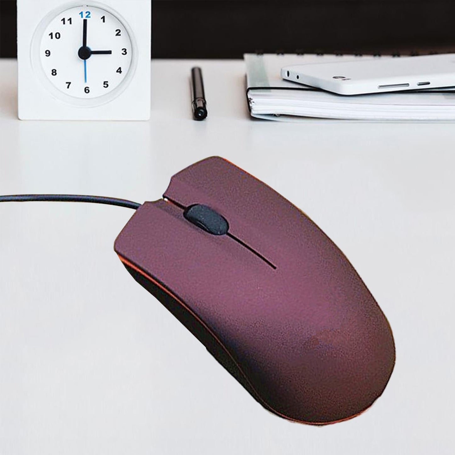 Portable USB Wired Mouse 1000 DPI Office Gadget for Desktop Computer Black