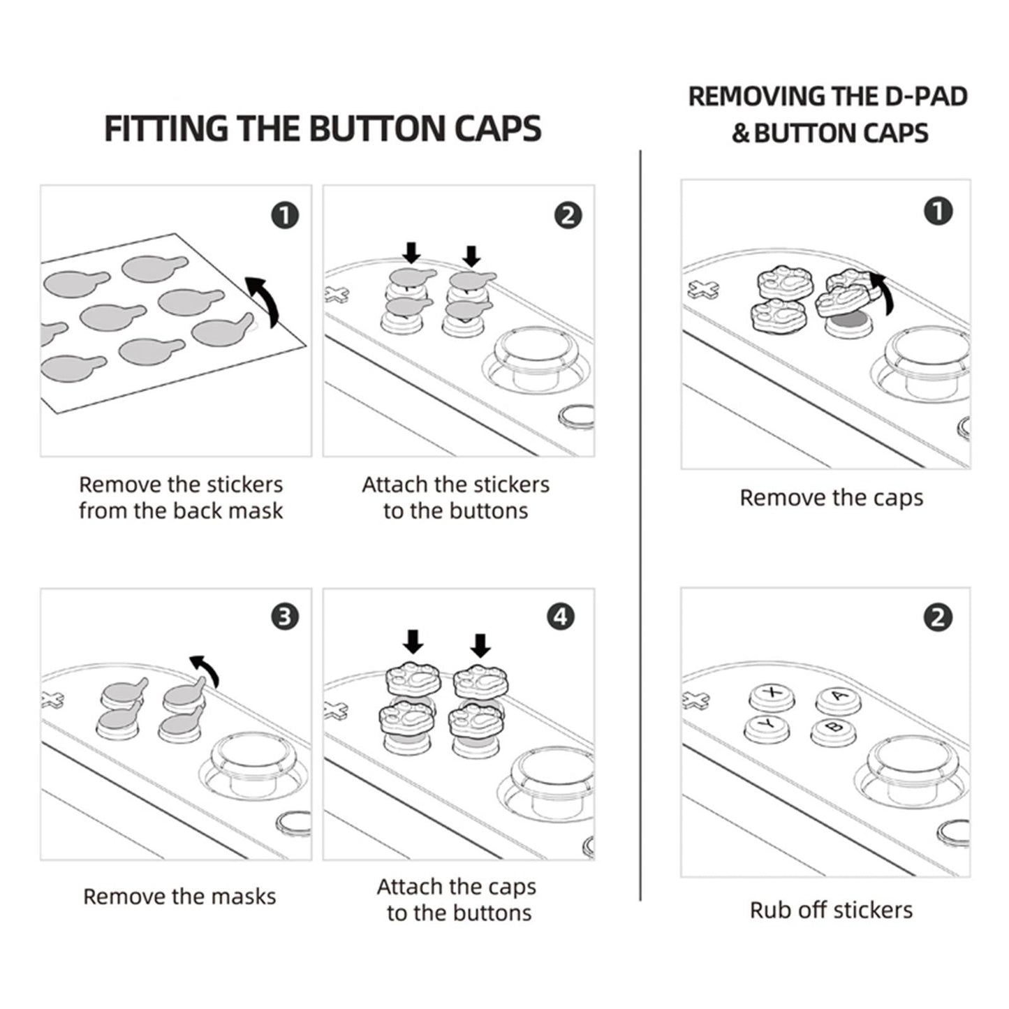 Cat Paw Joystick Protective Cover Dustproof Cute Parts Set Gaming