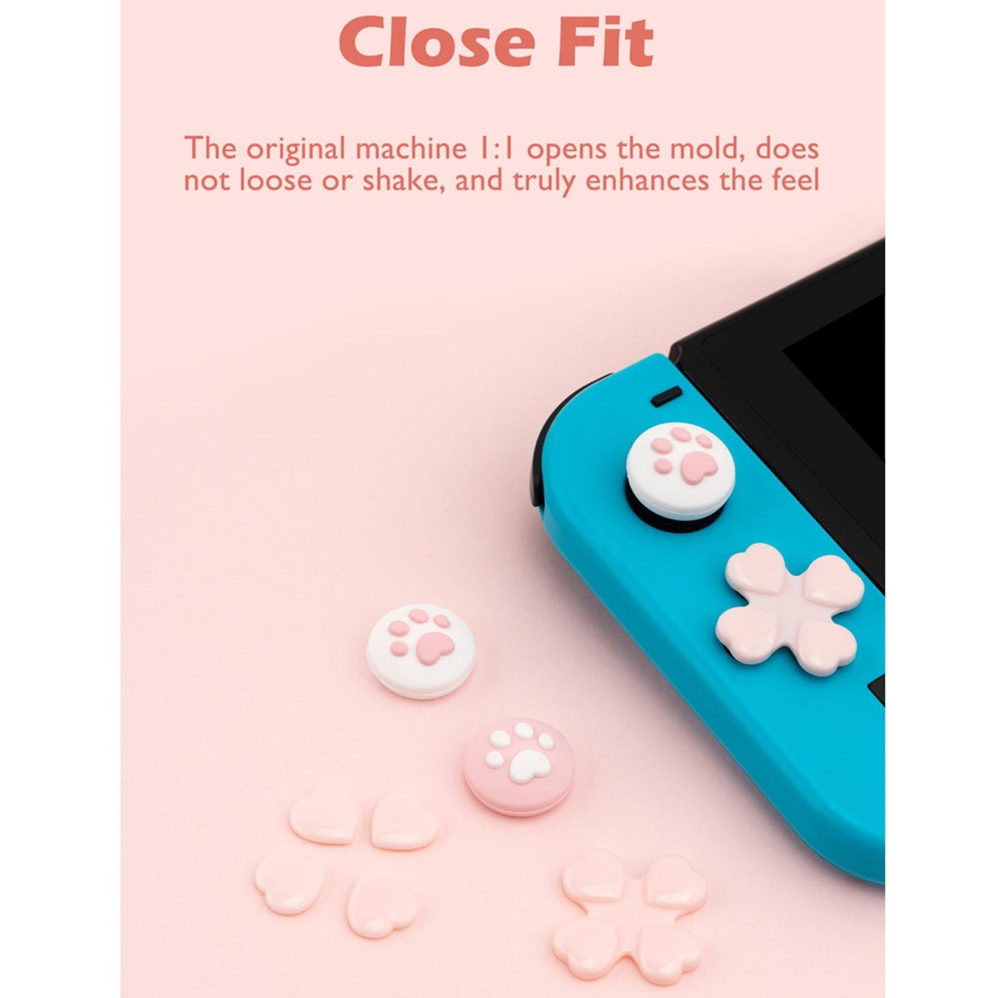 Cat Paw Joystick Protective Cover Dustproof Cute Parts Set Gaming