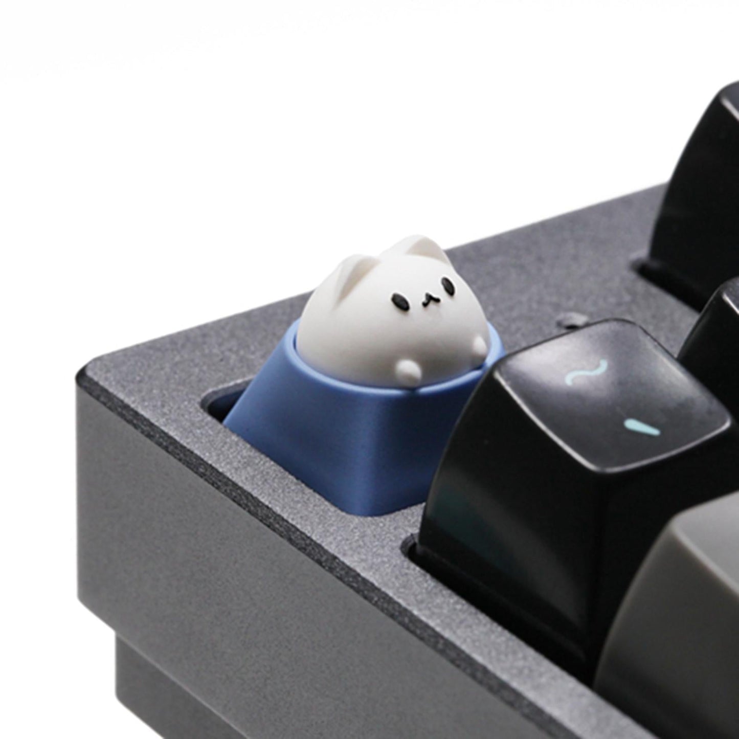 Cat Keycap Resin for DIY Key Custom Gaming Keycaps Kids Gifts Red White