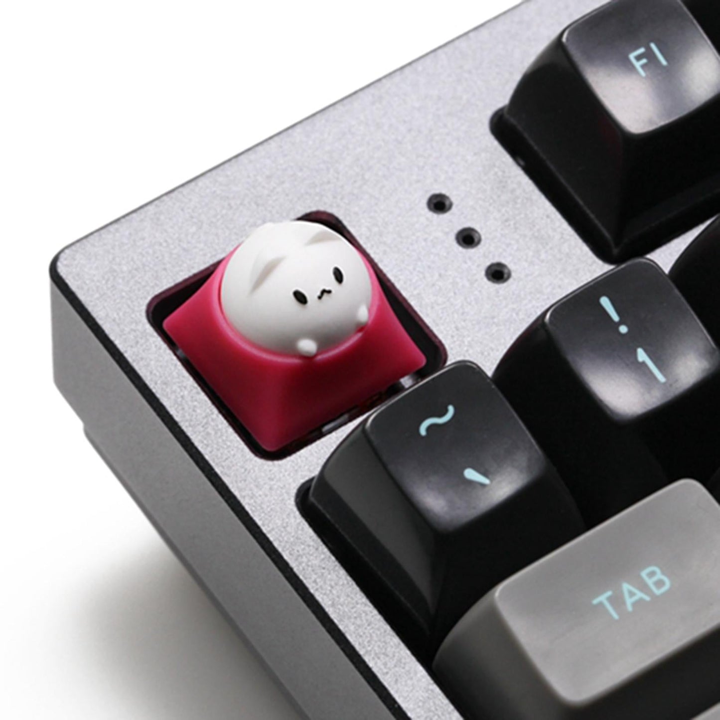 Cat Keycap Resin for DIY Key Custom Gaming Keycaps Kids Gifts Yellow White