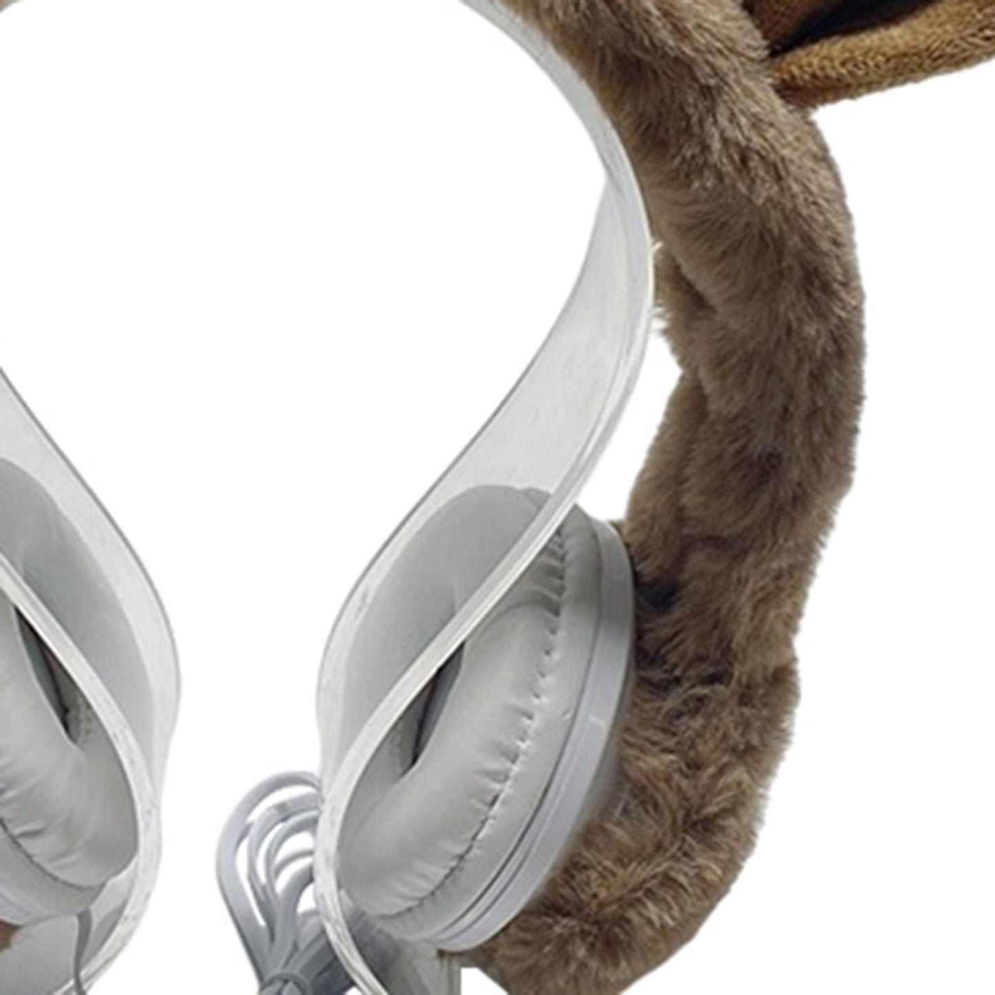 Wired Plush Antlers Headset with Microphone HiFi for Gaming Kid Adult Coffee