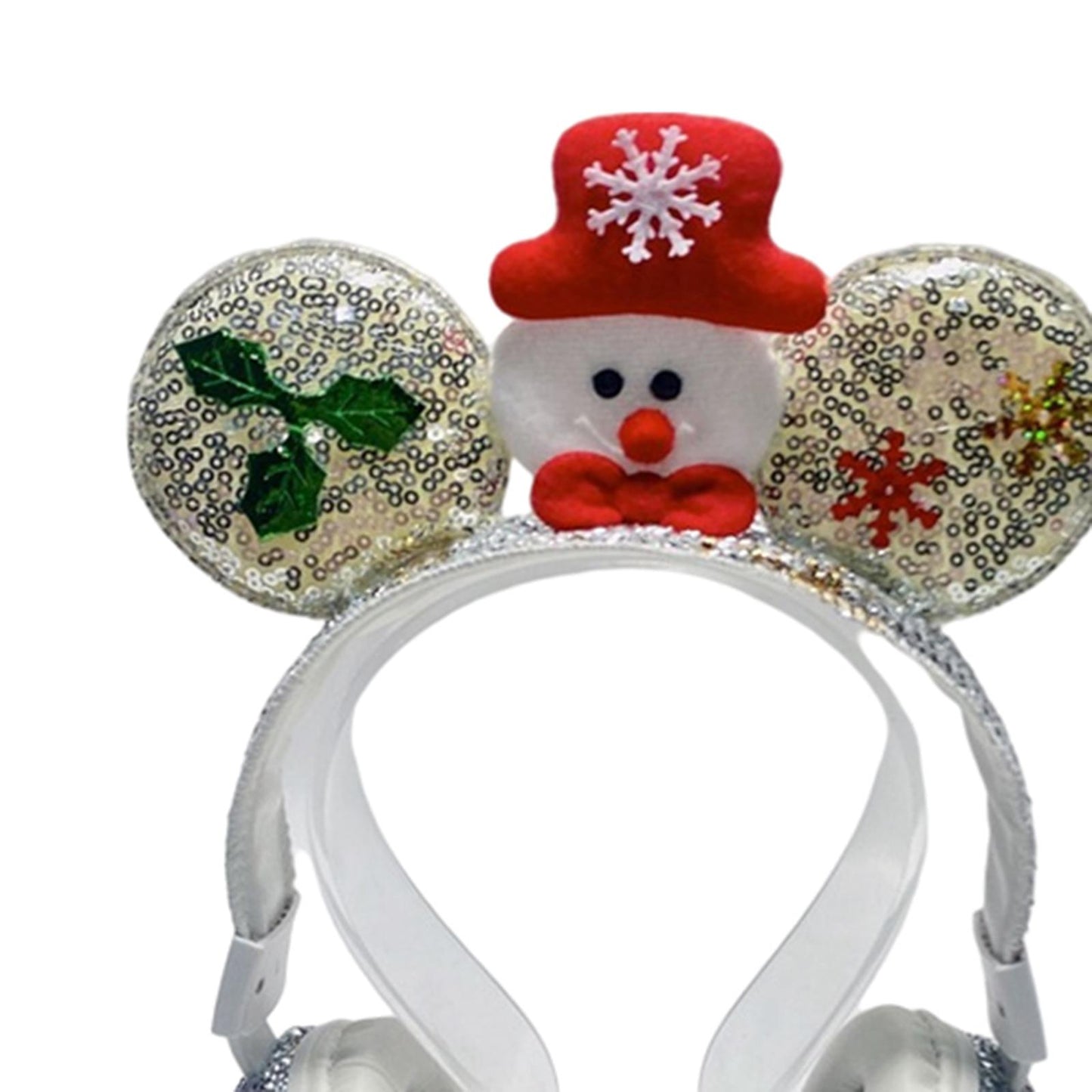 Wired Snowman Headset HiFi with Mic for Gaming Laptops Kids Adults White