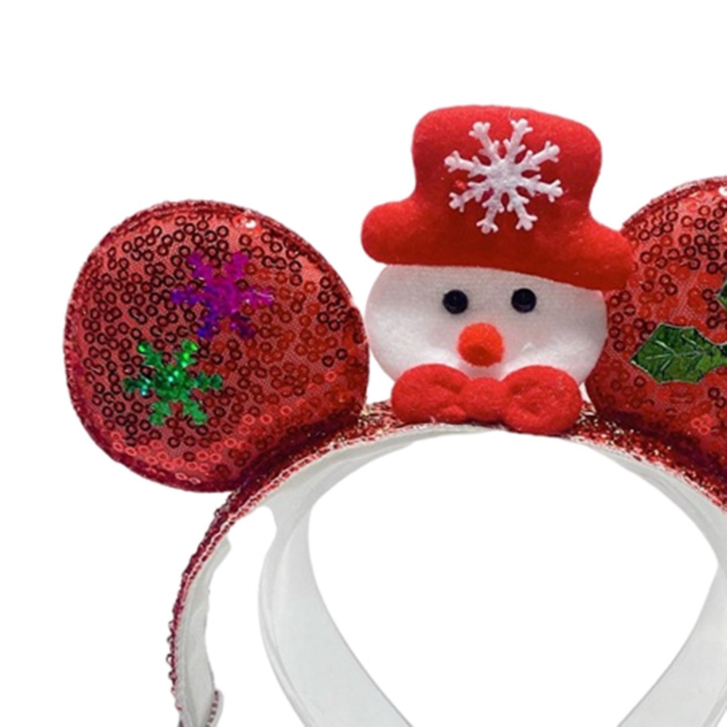 Wired Snowman Headset HiFi with Mic for Gaming Laptops Kids Adults Red