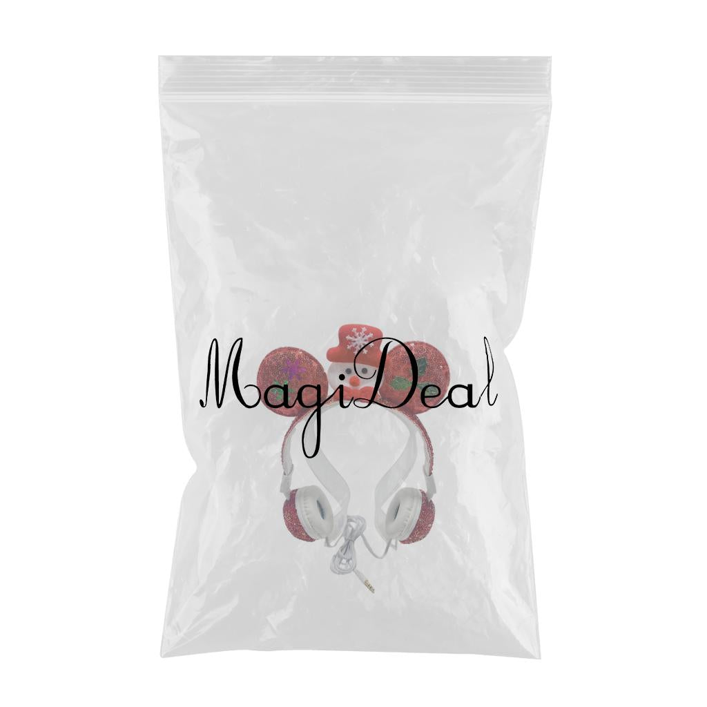 Wired Snowman Headset HiFi with Mic for Gaming Laptops Kids Adults Red