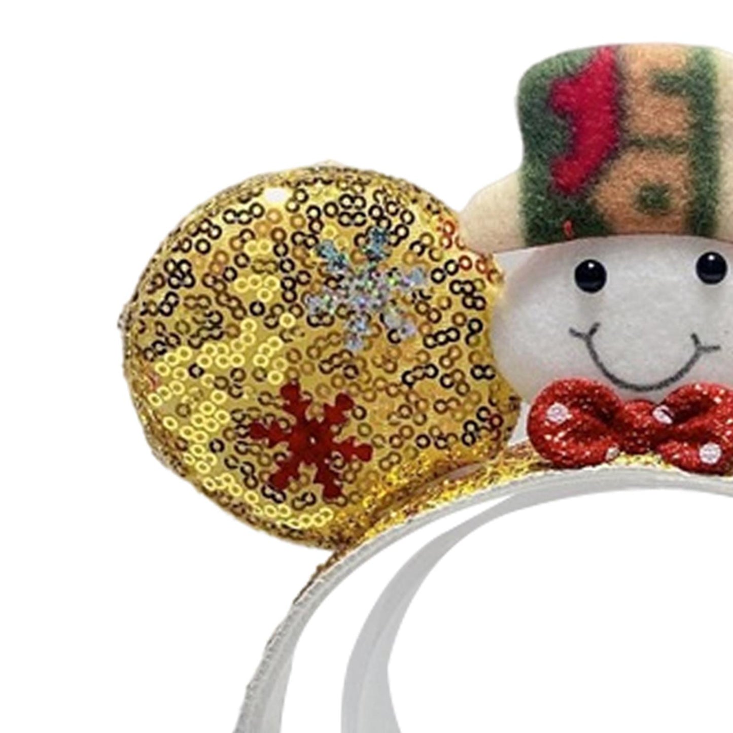 Wired Snowman Headset HiFi with Mic for Gaming Laptops Kids Adults Golden