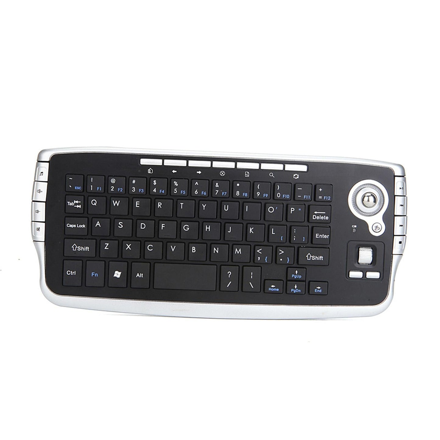 2.4G Wilreless Keyboard 78Keys Slim Multi Function Trackball for PC Computer