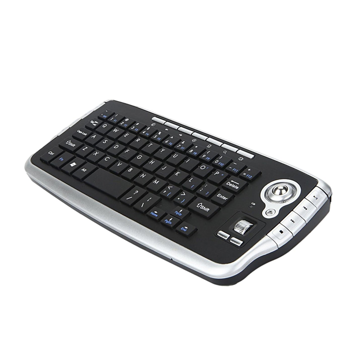 2.4G Wilreless Keyboard 78Keys Slim Multi Function Trackball for PC Computer
