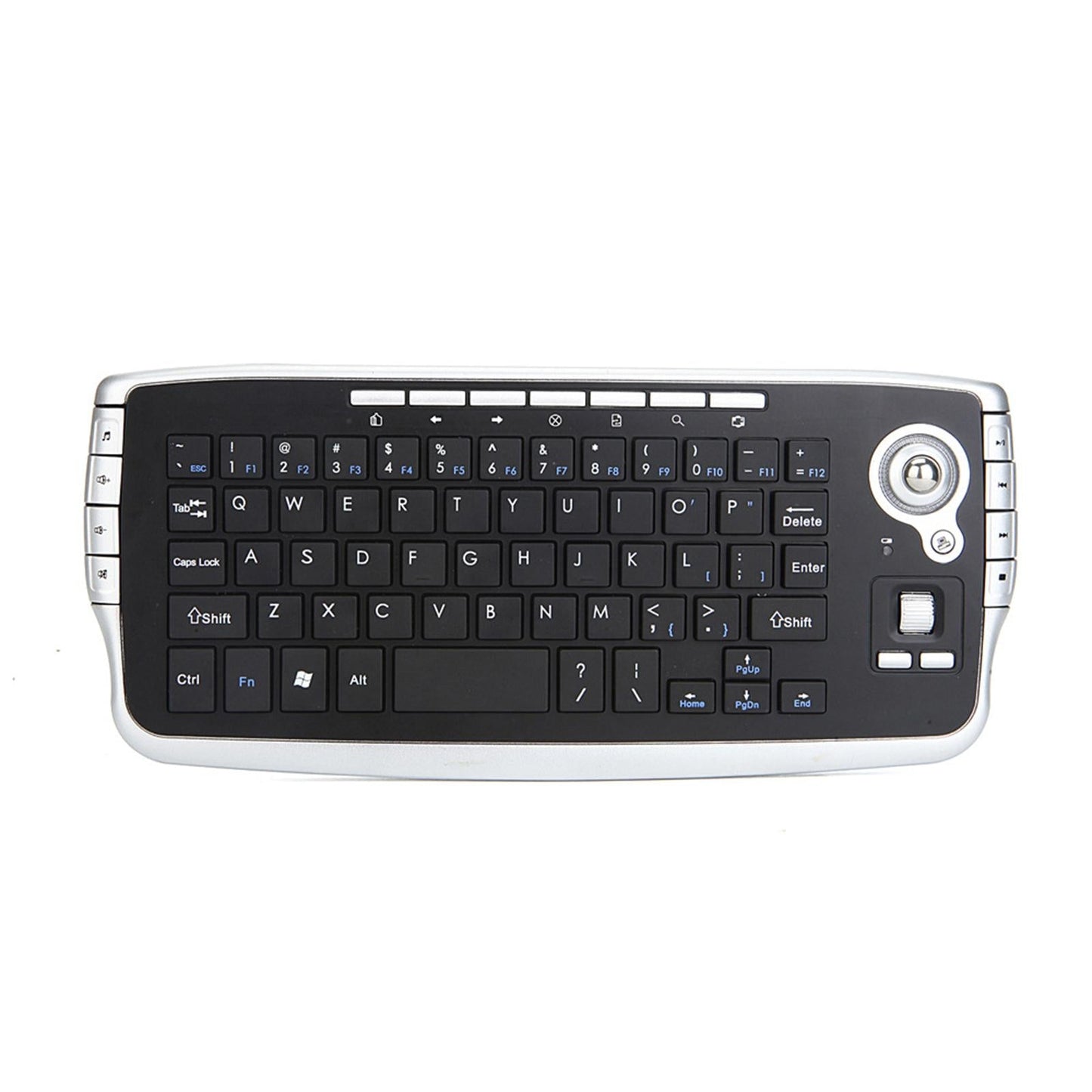 2.4G Wilreless Keyboard 78Keys Slim Multi Function Trackball for PC Computer