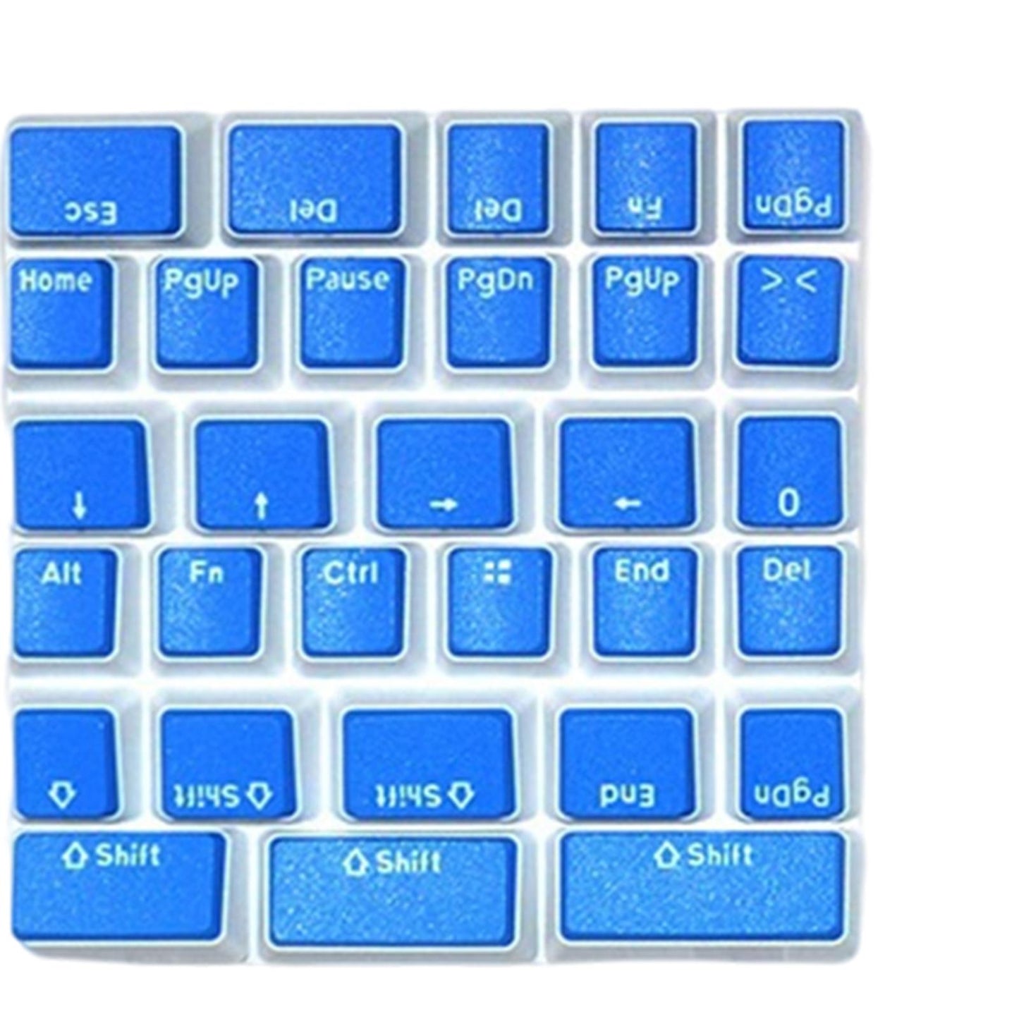 Pudding Key Caps Set Special Layout for Logitech 75 84 980 680 Blue