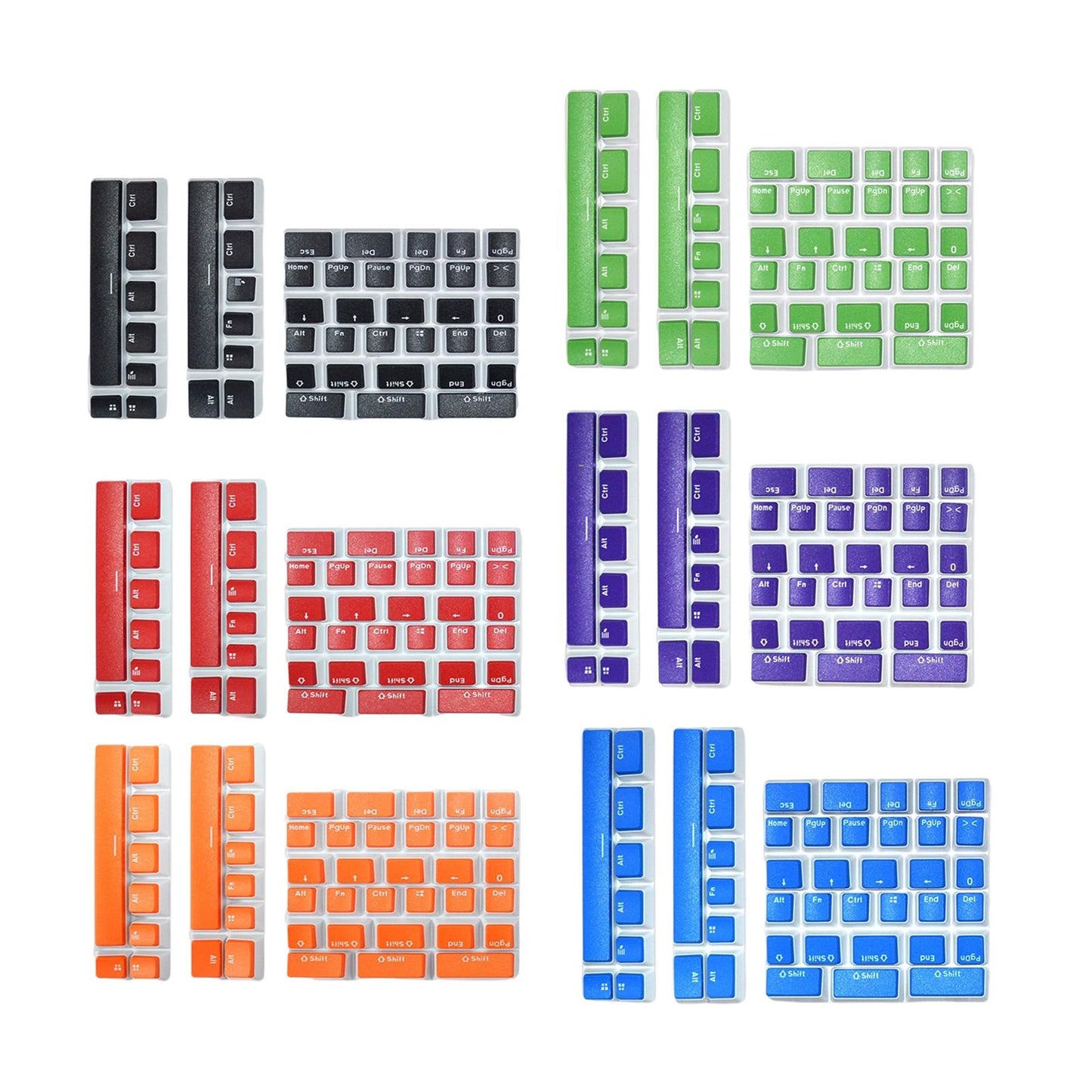 Pudding Key Caps Set Special Layout for Logitech 75 84 980 680 Blue