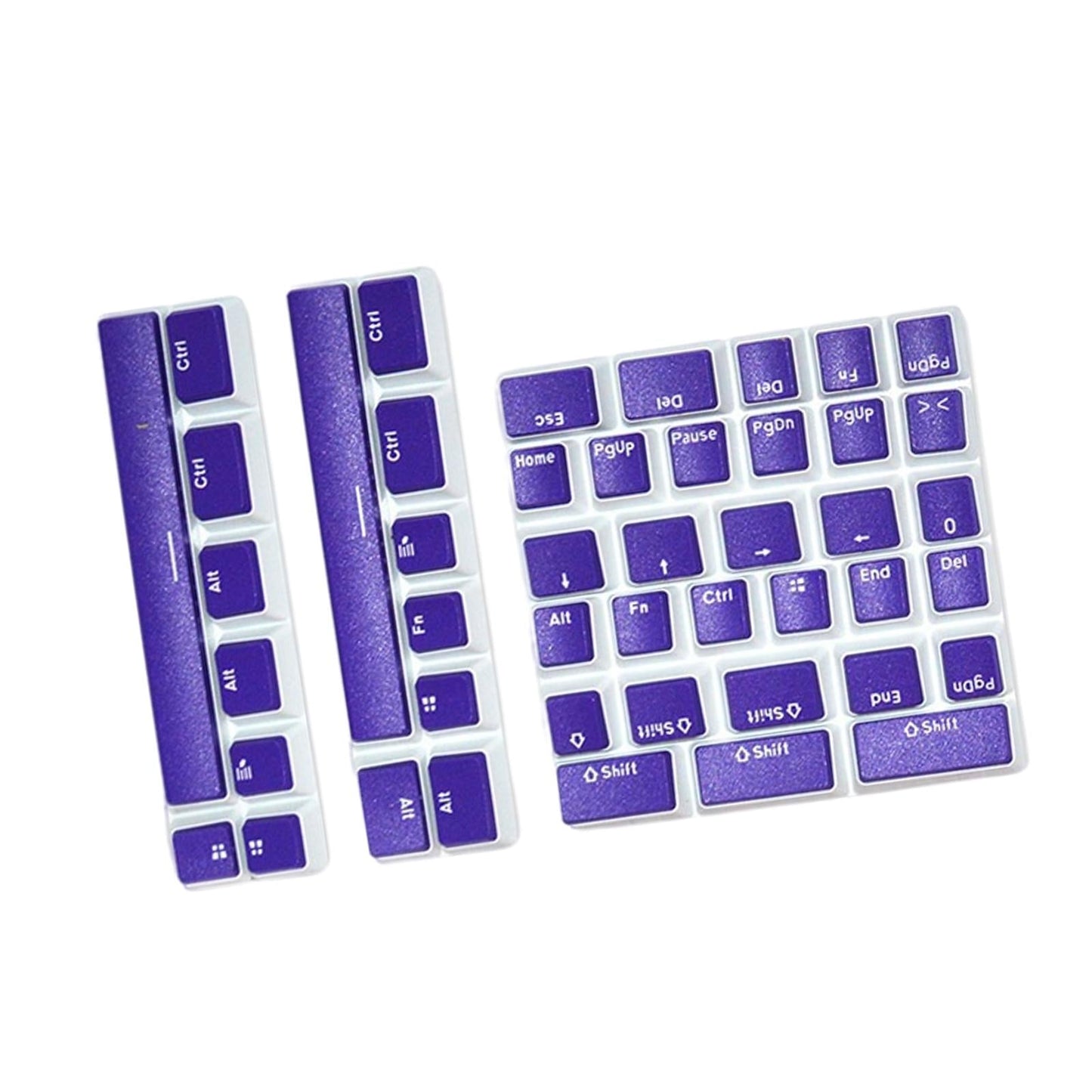 Pudding Key Caps Set Special Layout for Logitech 75 84 980 680 purple